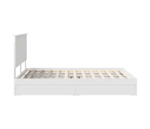 Glabāšanas Gulta Balts 150 X 200 Cm Inženierijas Koks Vidaxl