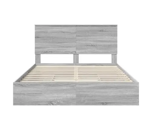 Glabāšanas Gulta Pelēks Sonoma 150 X 200 Cm Inženierijas Koks Vidaxl