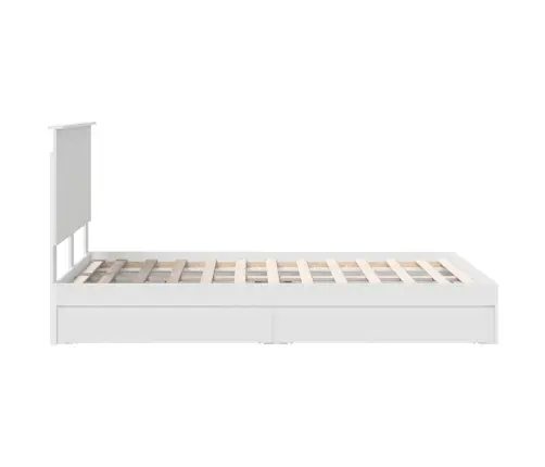 Saugos Lova Su Galvūgalio Balta 120 X 200 Cm Apdirbta Mediena