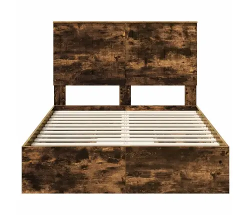 Saugos Lova Rūkyta Ąžuolas 120 X 200 Cm Apdirbta Mediena