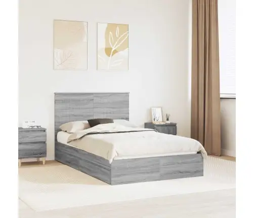 Saugos Lova Pilkas Sonoma 120 X 200 Cm Apdirbta Mediena