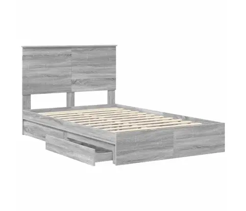 Saugos Lova Pilkas Sonoma 120 X 200 Cm Apdirbta Mediena