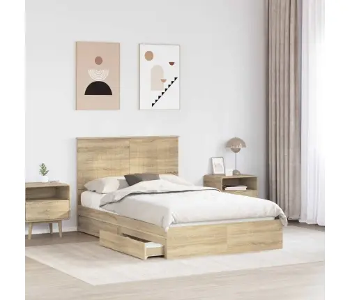 Saugos Lova Sonoma Ąžuolas 120 X 190 Cm Apdirbta Mediena