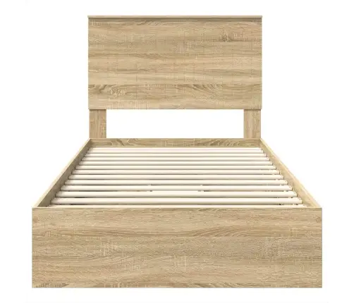 Glabāšanas Gulta Sonoma Ozols 100 X 200 Cm Inženierijas Koks Vidaxl