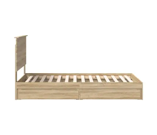 Glabāšanas Gulta Sonoma Ozols 100 X 200 Cm Inženierijas Koks Vidaxl