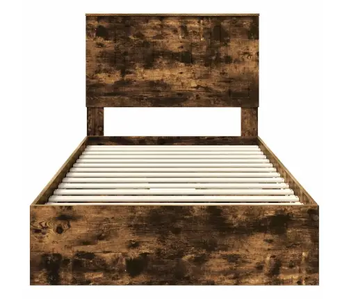 Glabāšanas Gulta Dūmaka Ozols 100 X 200 Cm Inženierijas Koks Vidaxl