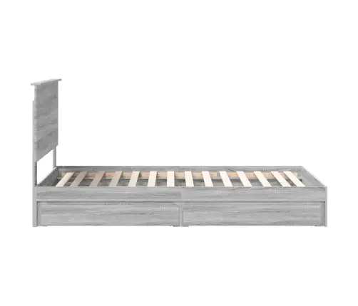 Saugos Lova Pilkas Sonoma 100 X 200 Cm Apdirbta Mediena