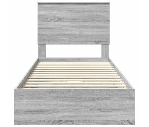 Glabāšanas Gulta Pelēks Sonoma 90 X 200 Cm Inženierijas Koks Vidaxl