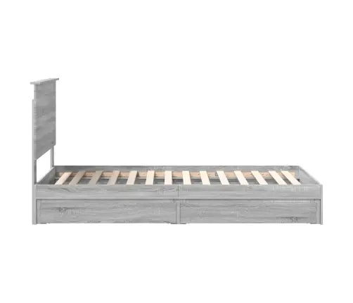 Glabāšanas Gulta Pelēks Sonoma 90 X 200 Cm Inženierijas Koks Vidaxl