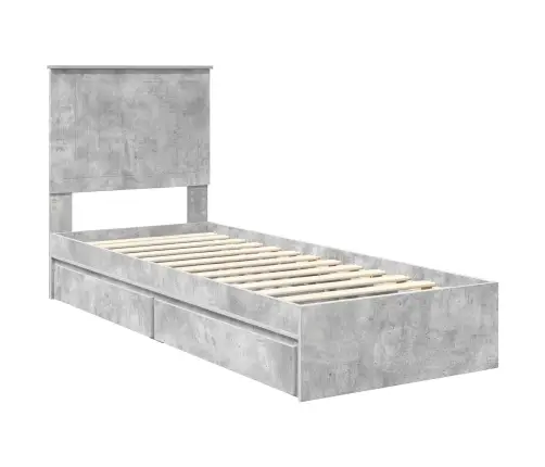 Laos Voodi Peaga Sahtliga Betoonhall 75 X 190 Cm Tehispuit