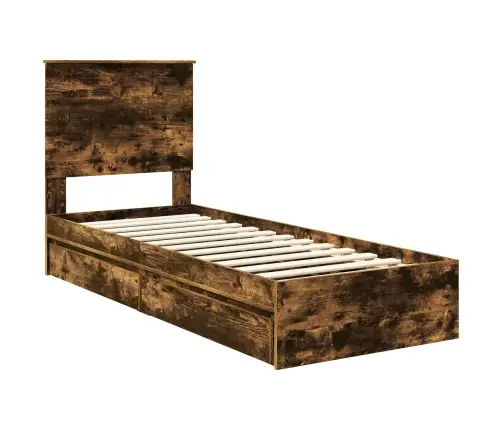 Saugos Lova Rūkyta Ąžuolas 75 X 190 Cm Apdirbta Mediena