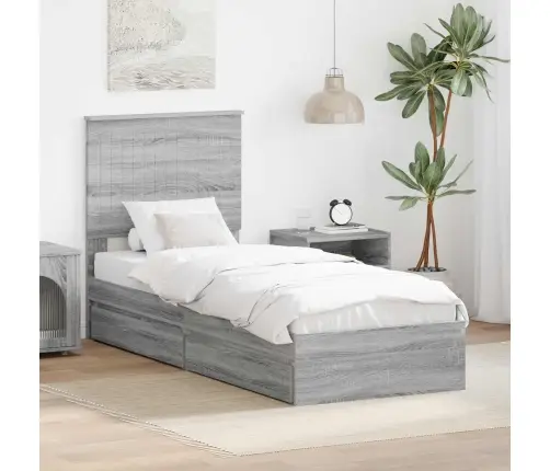 Laos Voodi Peaga Sahtliga Hall Sonoma 75 X 190 Cm Tehispuit