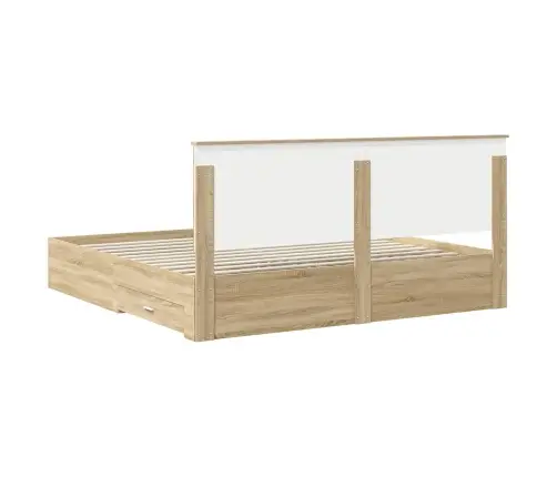 Lovos Rėmas Sonoma Ąžuolas 200 X 200 Cm Apdirbta Mediena