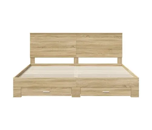 Lovos Rėmas Sonoma Ąžuolas 200 X 200 Cm Apdirbta Mediena