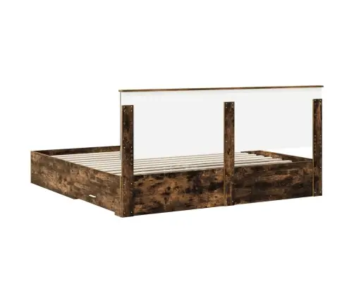 Lovos Rėmas Rūkyta Ąžuolas 200 X 200 Cm Apdirbta Mediena