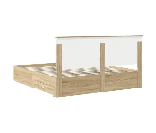 Lovos Rėmas Sonoma Ąžuolas 180 X 200 Cm Apdirbta Mediena