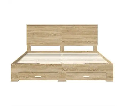 Lovos Rėmas Sonoma Ąžuolas 180 X 200 Cm Apdirbta Mediena