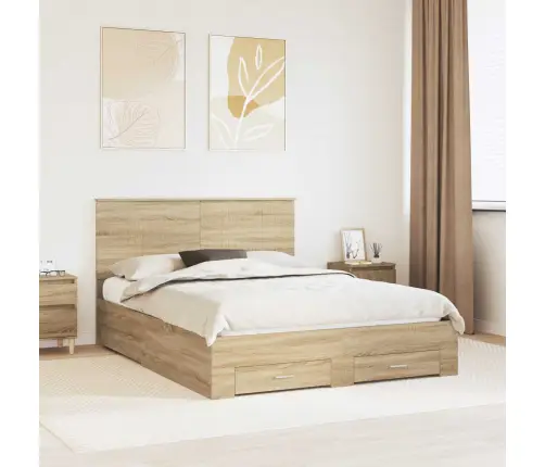 Lovos Rėmas Sonoma Ąžuolas 150 X 200 Cm Apdirbta Mediena