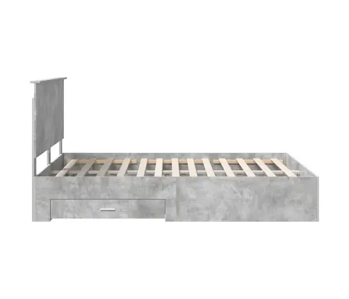 Voodi Raam Peaga Sahtliga Betoonhall 150 X 200 Cm Tehispuit