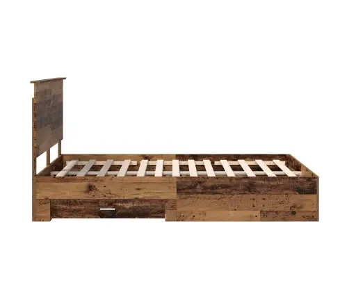 Gultas Rāmis Vecs Koks 140 X 190 Cm Inženierijas Koks Vidaxl