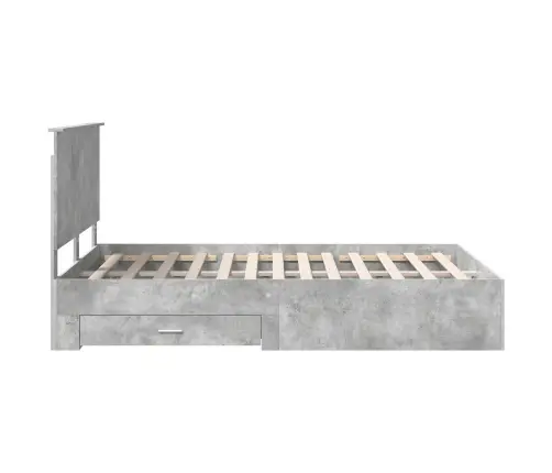 Lovos Rėmas Betono Pilka 135 X 190 Cm Apdirbta Mediena