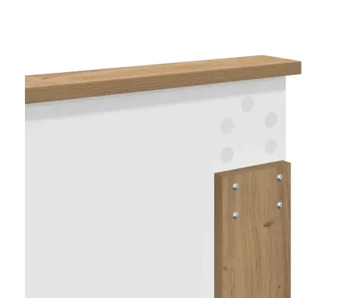 Gultas Rāmis Artisānā Ozols 135 X 190 Cm Inženierijas Koks Vidaxl