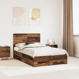 Gultas Rāmis Vecs Koks 120 X 190 Cm Inženierijas Koks Vidaxl Gultas Rāmis Vecs Koks 120 X 190 Cm Inženierijas Koks Vidaxl