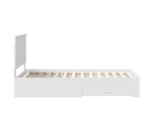Gultas Rāmis Ar Atvilktni Balts 100 X 200 Cm Inženierijas Koks Vidaxl