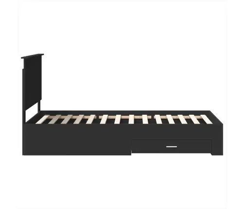 Lovos Rėmas Juodas Ir Sidabrinis 100 X 200 Cm Apdirbta Mediena