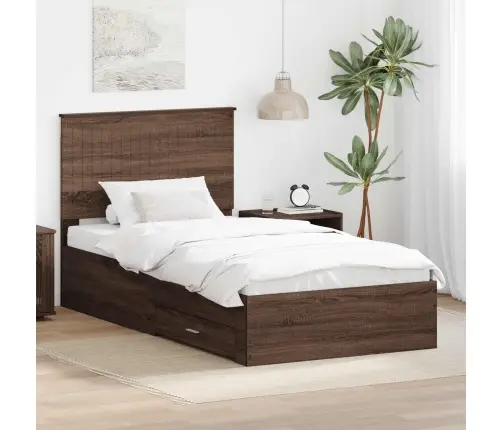 Lovos Rėmas Su Galvūgalio Rudos Ąžuolo Ir Sidabro 90 X 200 Cm