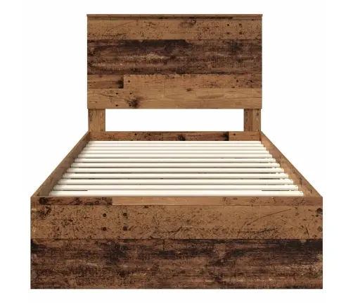 Gultas Rāmis Vecs Koks 100 X 200 Cm Inženierijas Koks Vidaxl