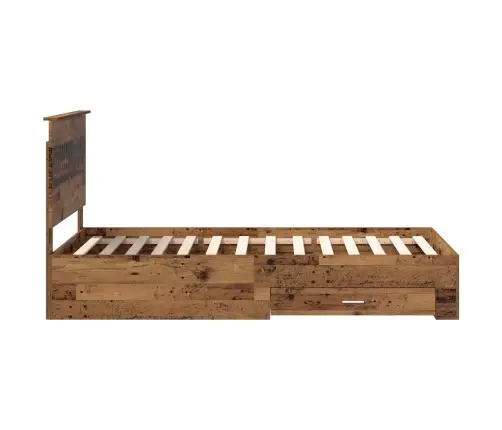 Gultas Rāmis Vecs Koks 100 X 200 Cm Inženierijas Koks Vidaxl