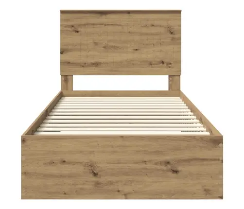 Gultas Rāmis Artisānā Ozols 100 X 200 Cm Inženierijas Koks Vidaxl