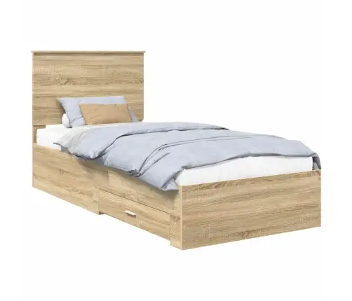 Lovos Rėmas Sonoma Ąžuolas 90 X 200 Cm Apdirbta Mediena