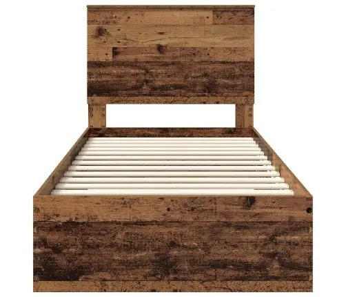 Lovos Rėmas Su Stalčių Senas Medis 90 X 200 Cm Apdirbta Mediena