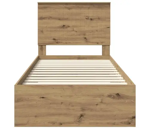 Gultas Rāmis Artisānā Ozols 90 X 200 Cm Inženierijas Koks Vidaxl