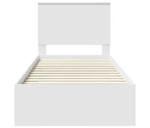 Gultas Rāmis Ar Atvilktni Balts 90 X 190 Cm Inženierijas Koks Vidaxl