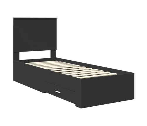 Lovos Rėmas Juodas Ir Sidabrinis 75 X 190 Cm Apdirbta Mediena