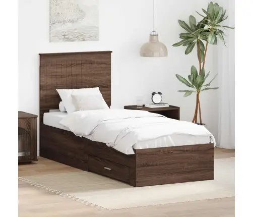 Lovos Rėmas Su Galvūgalio Rudos Ąžuolo Ir Sidabro 75 X 190 Cm