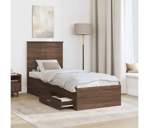 Lovos Rėmas Su Galvūgalio Rudos Ąžuolo Ir Sidabro 75 X 190 Cm