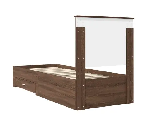 Lovos Rėmas Su Galvūgalio Rudos Ąžuolo Ir Sidabro 75 X 190 Cm