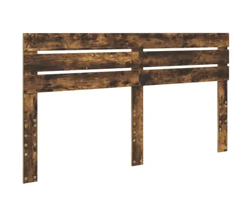 Voodi Raam Peaga Suitsetatud Tamm 200 X 200 Cm Tahke Mänd