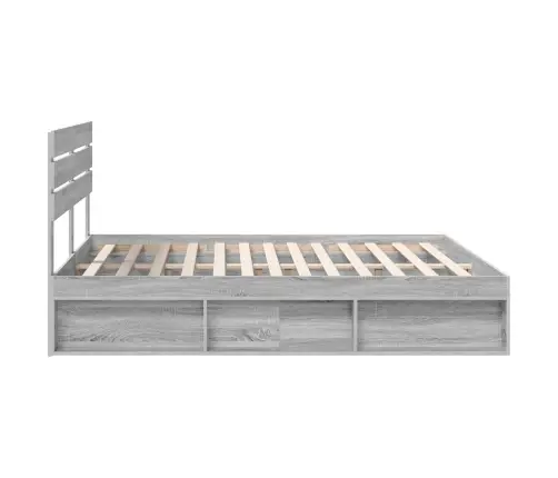 Lovos Rėmas Pilkas Sonoma 180 X 200 Cm Kietos Pušies Mediena