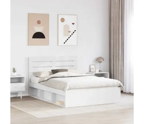 Lovos Rėmas Balta 160 X 200 Cm Kietos Pušies Mediena