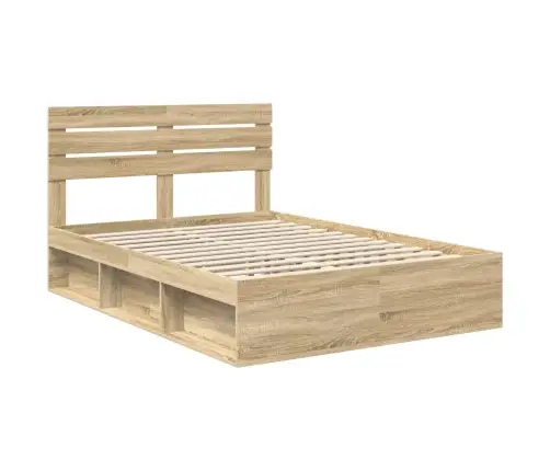 Gultas Rāmis Sonoma 140 X 190 Cm Ciets Priedes Koks Vidaxl