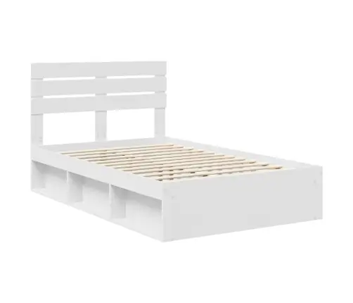 Lovos Rėmas Balta 135 X 190 Cm Kietos Pušies Mediena