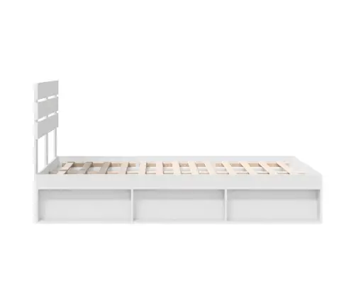 Lovos Rėmas Balta 135 X 190 Cm Kietos Pušies Mediena