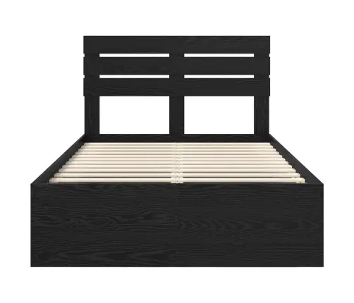 Lovos Rėmas Juoda 135 X 190 Cm Kietos Pušies Mediena