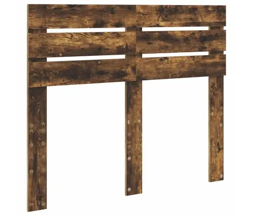 Gultas Rāmis Dūmaka Ozols 135 X 190 Cm Ciets Priedes Koks Vidaxl