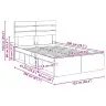 Gultas Rāmis Balts 120 X 200 Cm Ciets Priedes Koks Vidaxl